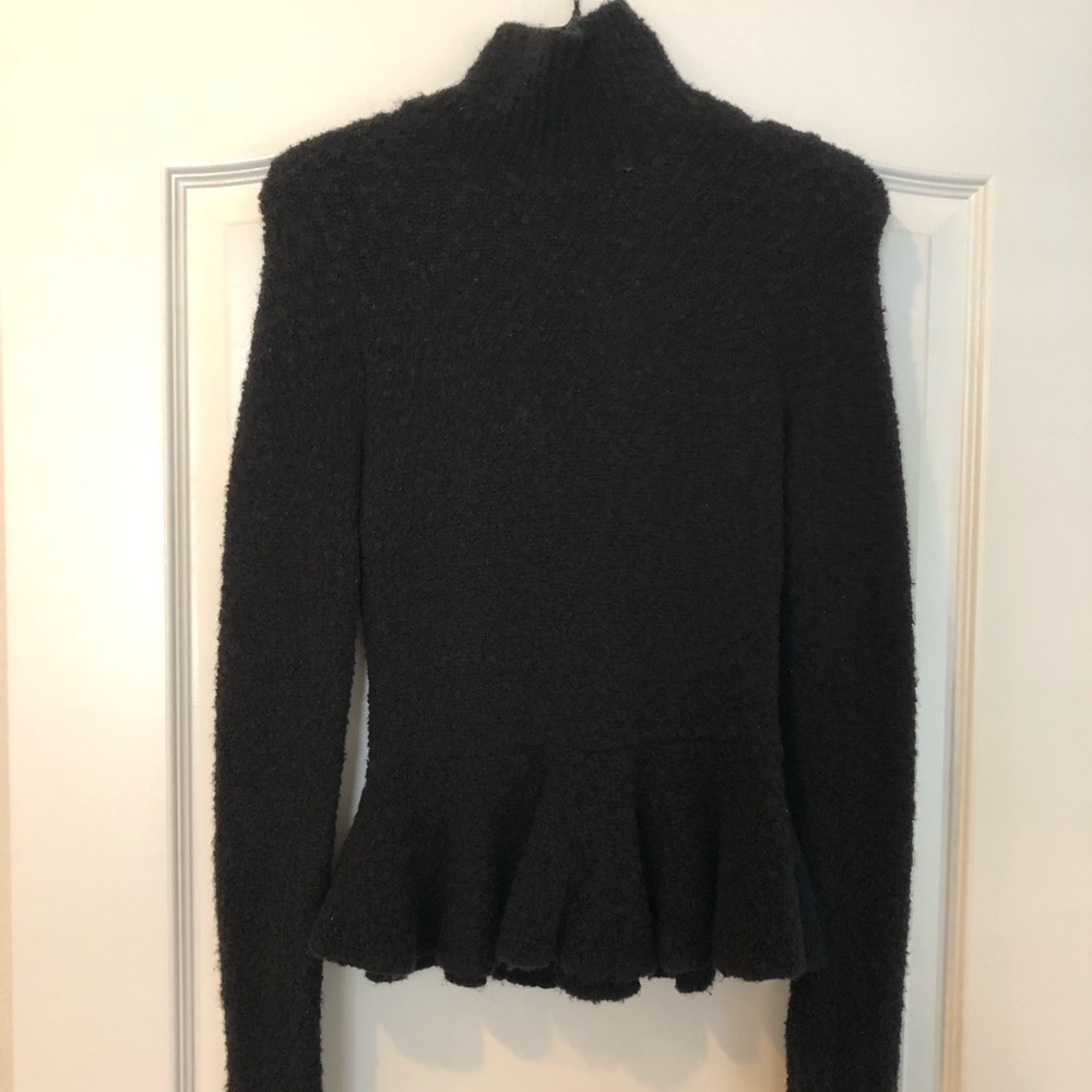 Moda International peplum bottom boucle sweater
